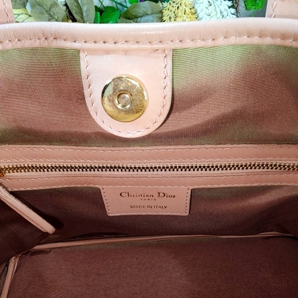 Authentic Christian Dior Panarea Cannage Quilted Coated Canvas Tote w/ Dust Bag - Picture 12 of 16